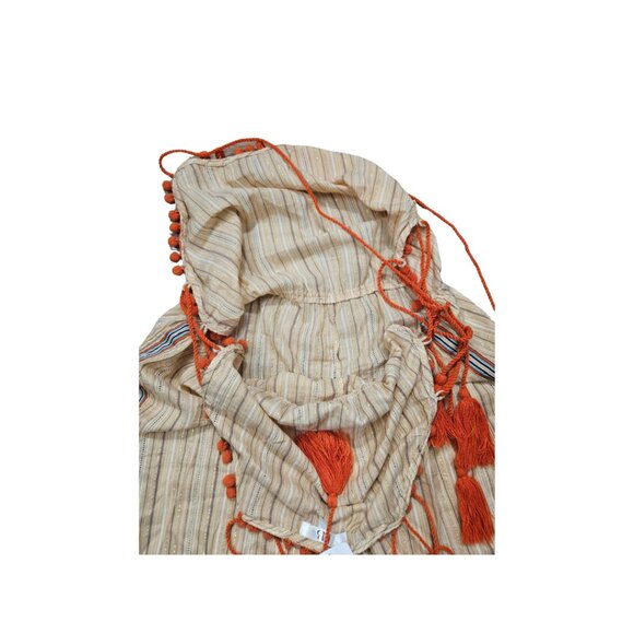 America & Beyond Women's Tan Striped Resort Jumpsuit - Size Large - Picture 4 of 5